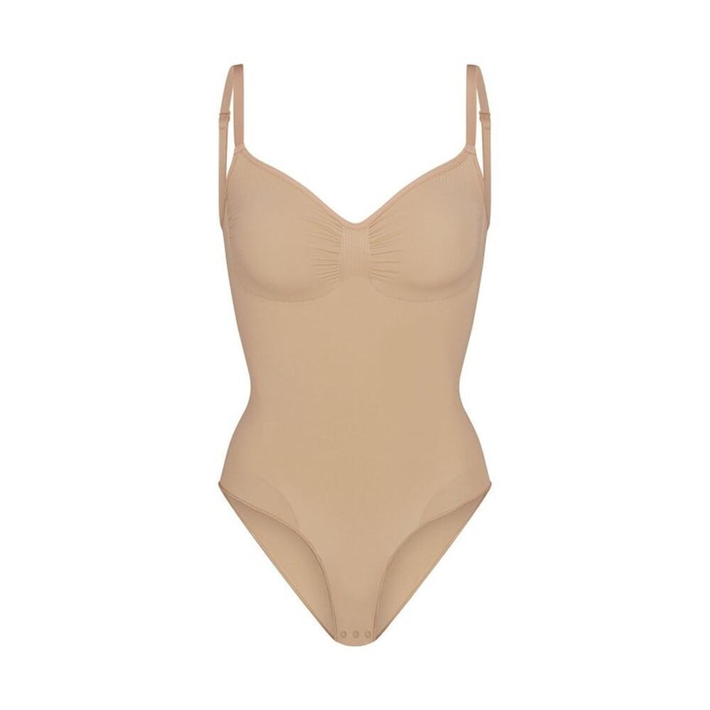 SKIMS SEAMLESS SCULPT Brief Bodysuit - Clay Size XS NWT #0017